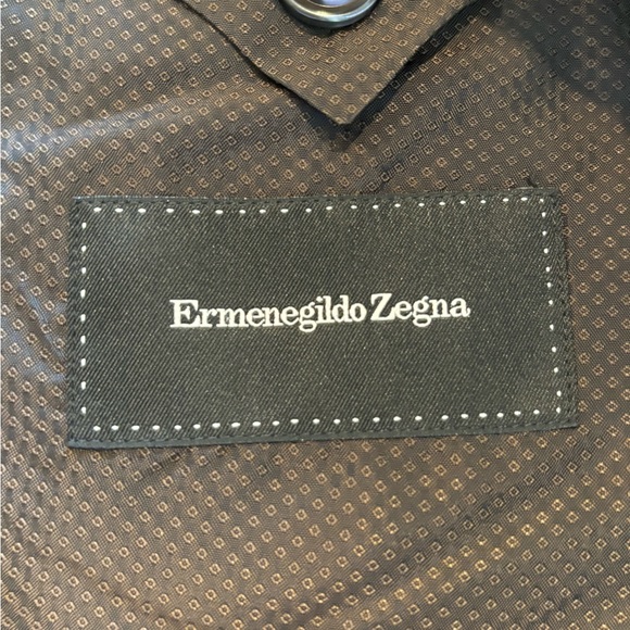 Ermenegildo Zegna Brown Rust Windowpane Check Wool Sport Coat Eu 54 L US 44 L - Picture 11 of 13